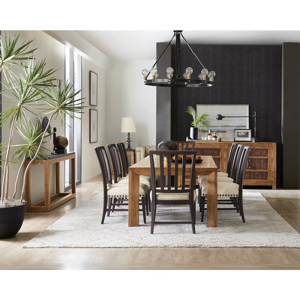 Hooker Furniture Big Sky Wood and Fabric Side Chair in Black. Picture 9