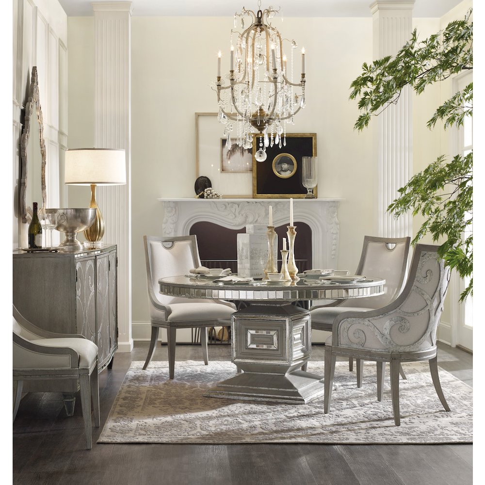 Hooker Furniture Sanctuary Upholstered Dining Side Chair in Epoque. Picture 3
