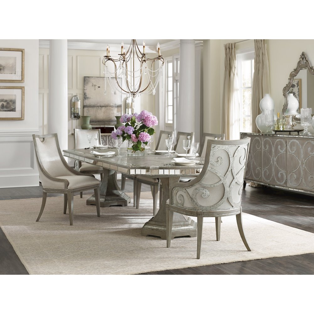 Hooker Furniture Sanctuary Upholstered Dining Side Chair in Epoque. Picture 4
