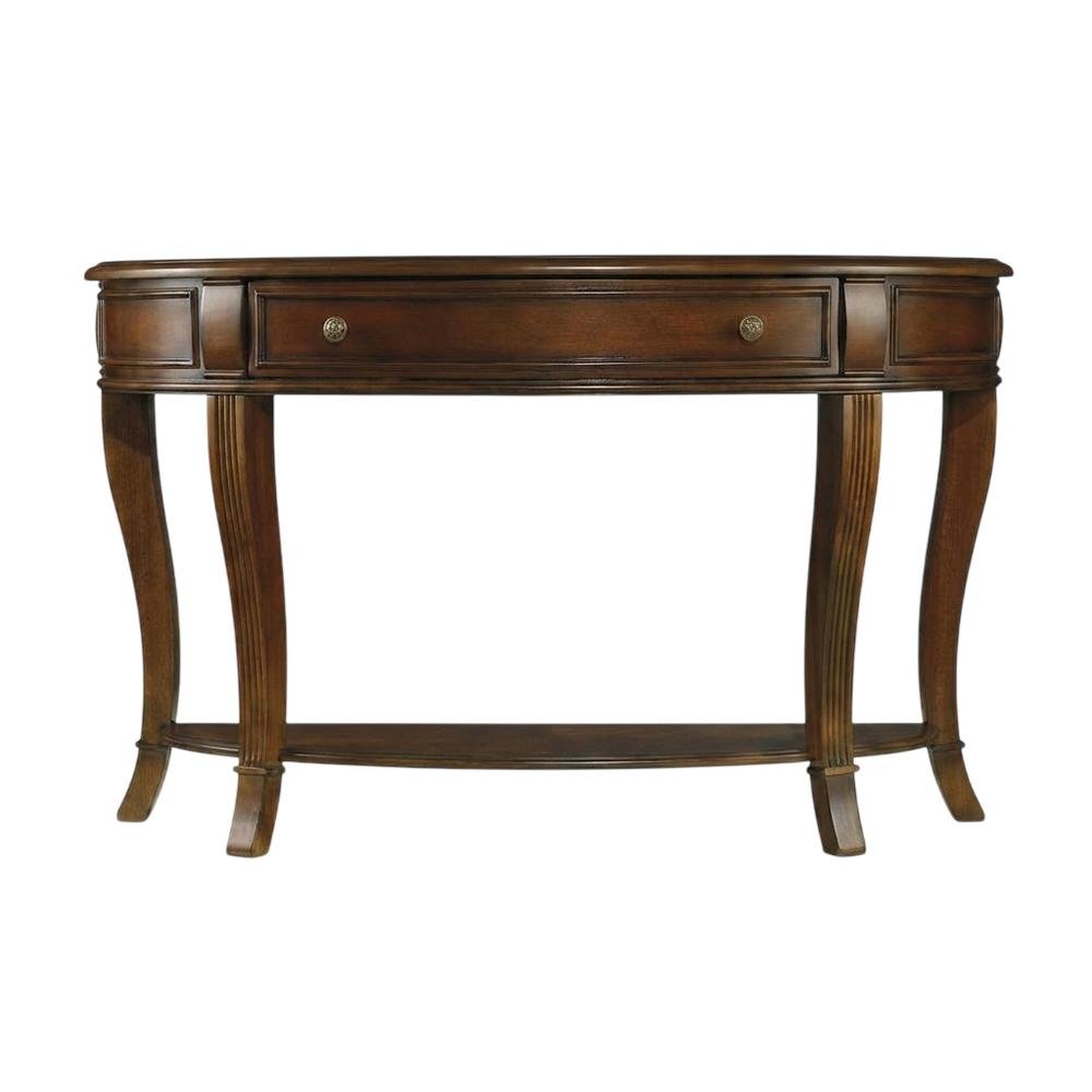 Cherry Veneer Console Table, Entryway Table Sofa Table, Brown. Picture 1