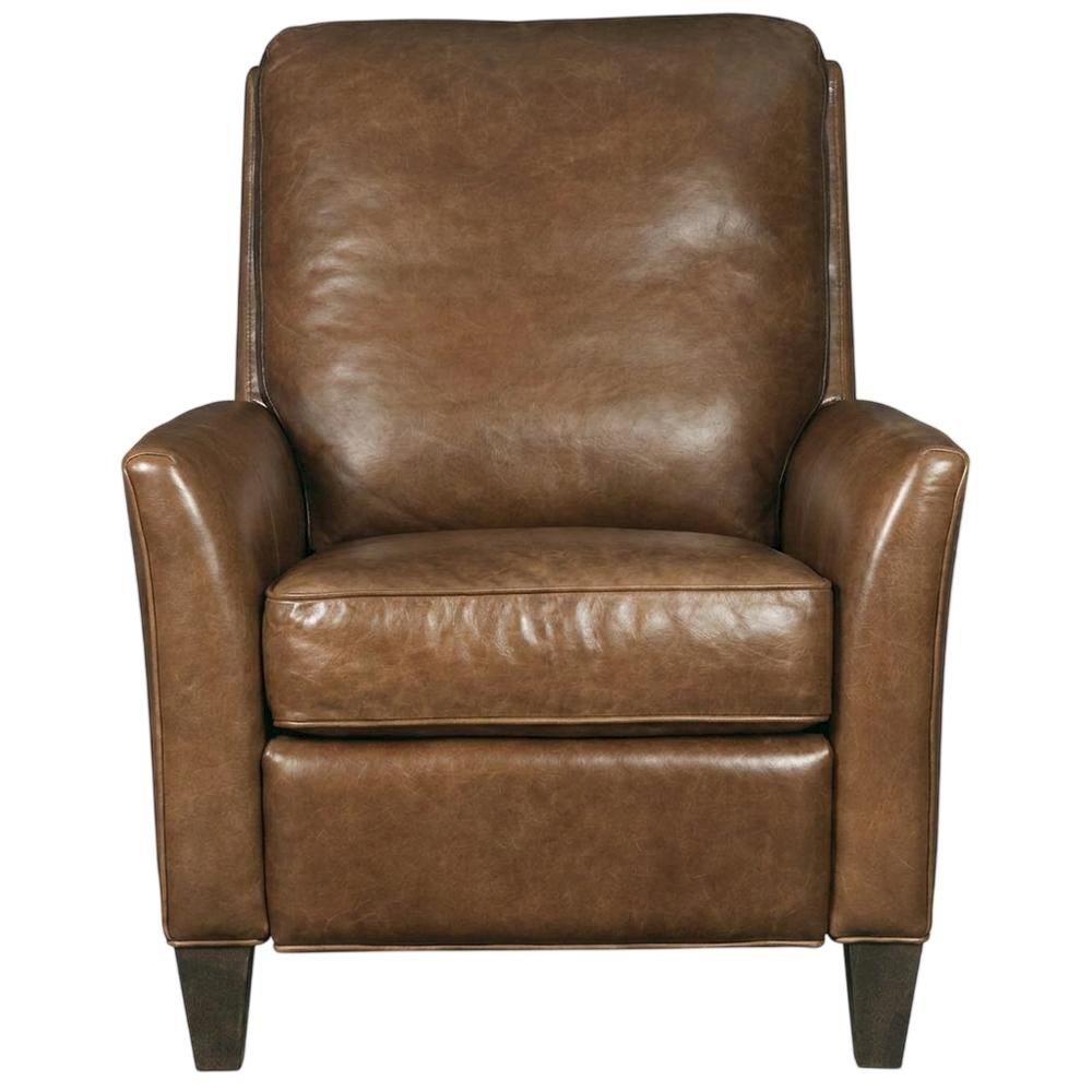 Shasta Aniline Top Grain Leather Recliner Chair with Fixed Arms, Brown. Picture 6