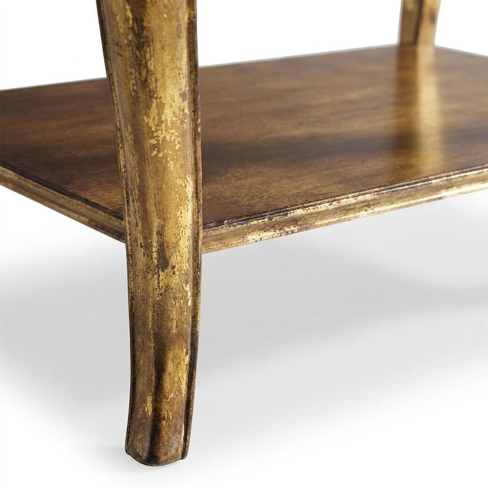 Birch Veneer Nightstand, Gold. Picture 7