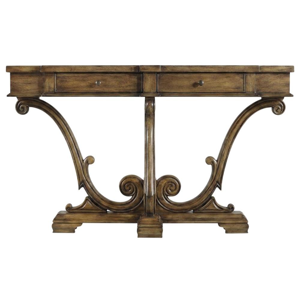 Primavera Maple Veneer Console Table, Narrow Entryway Table Sofa Table, Brown. Picture 1