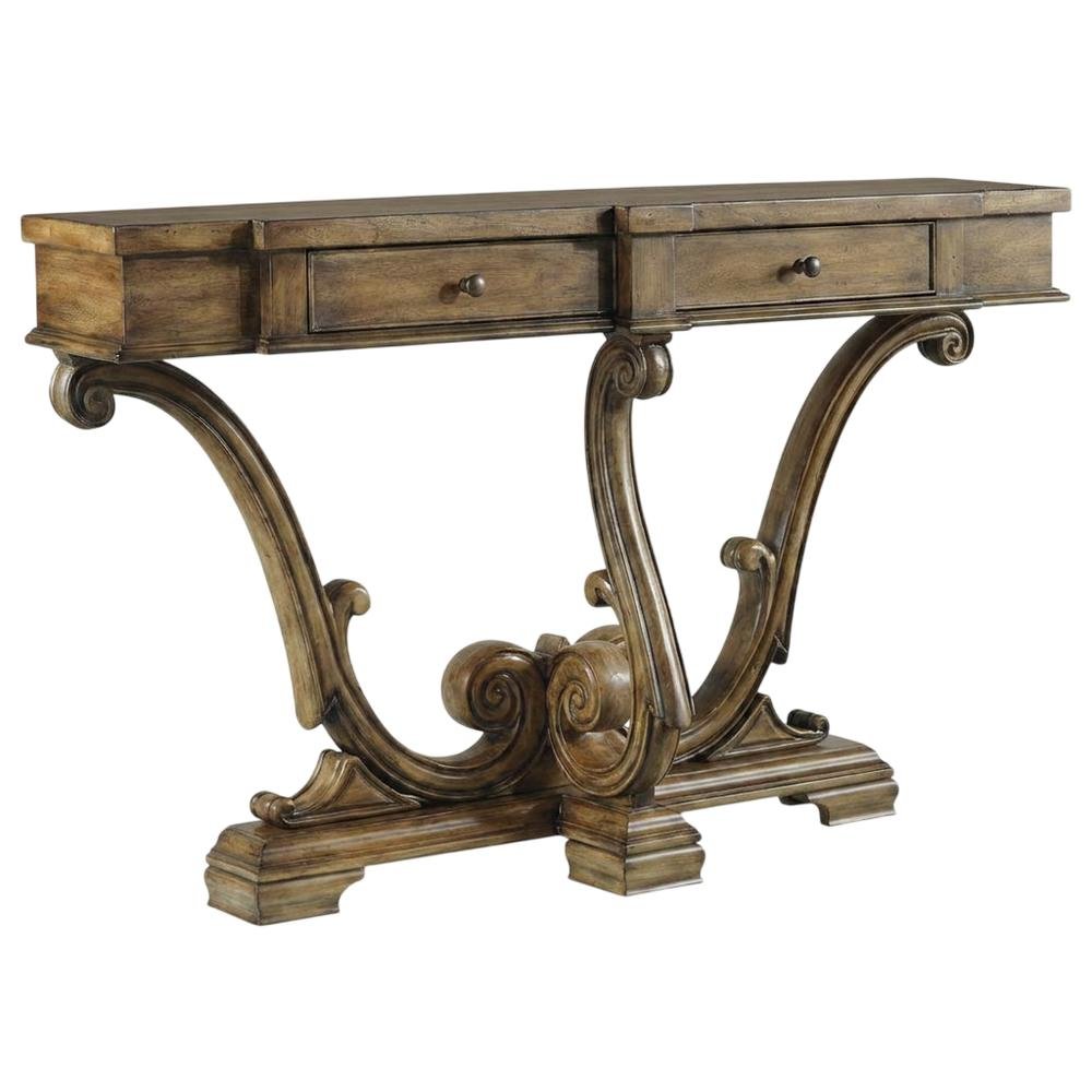 Primavera Maple Veneer Console Table, Narrow Entryway Table Sofa Table, Brown. Picture 4