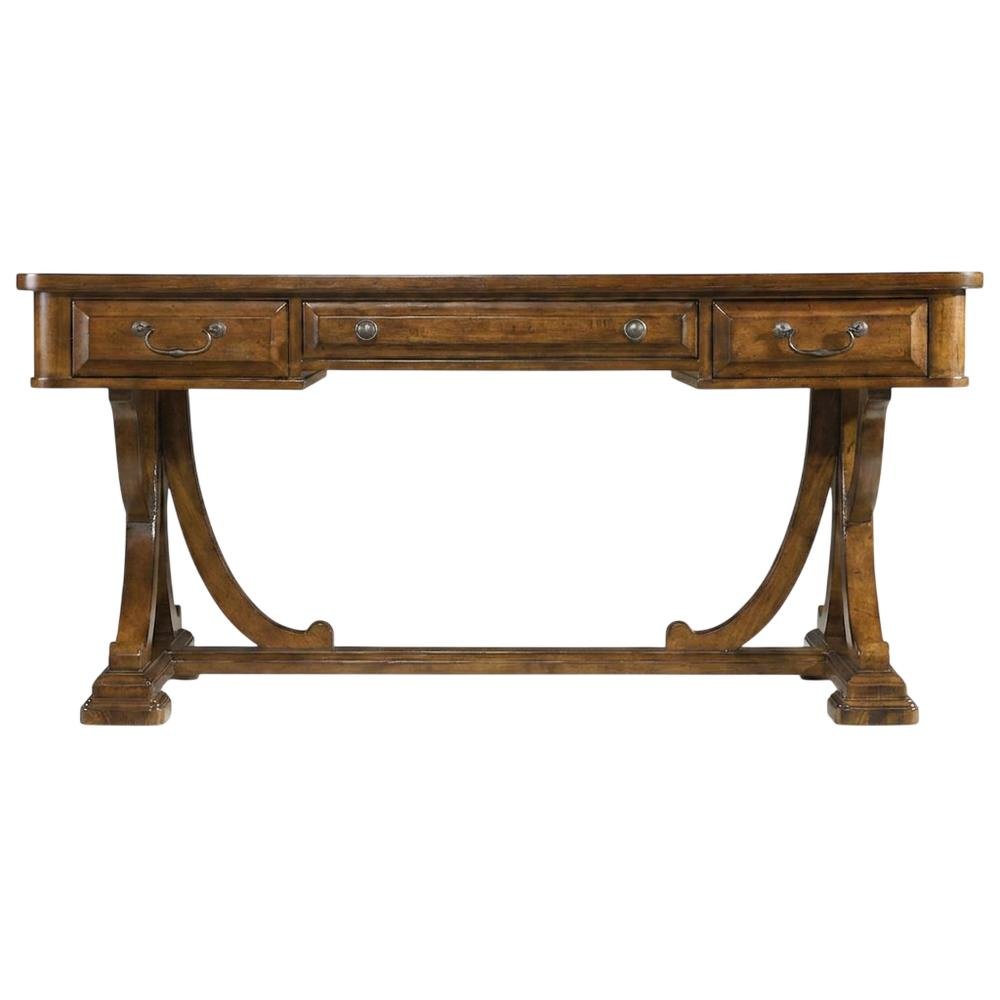 Alder Veneer Writing Desk, Brown. Picture 1