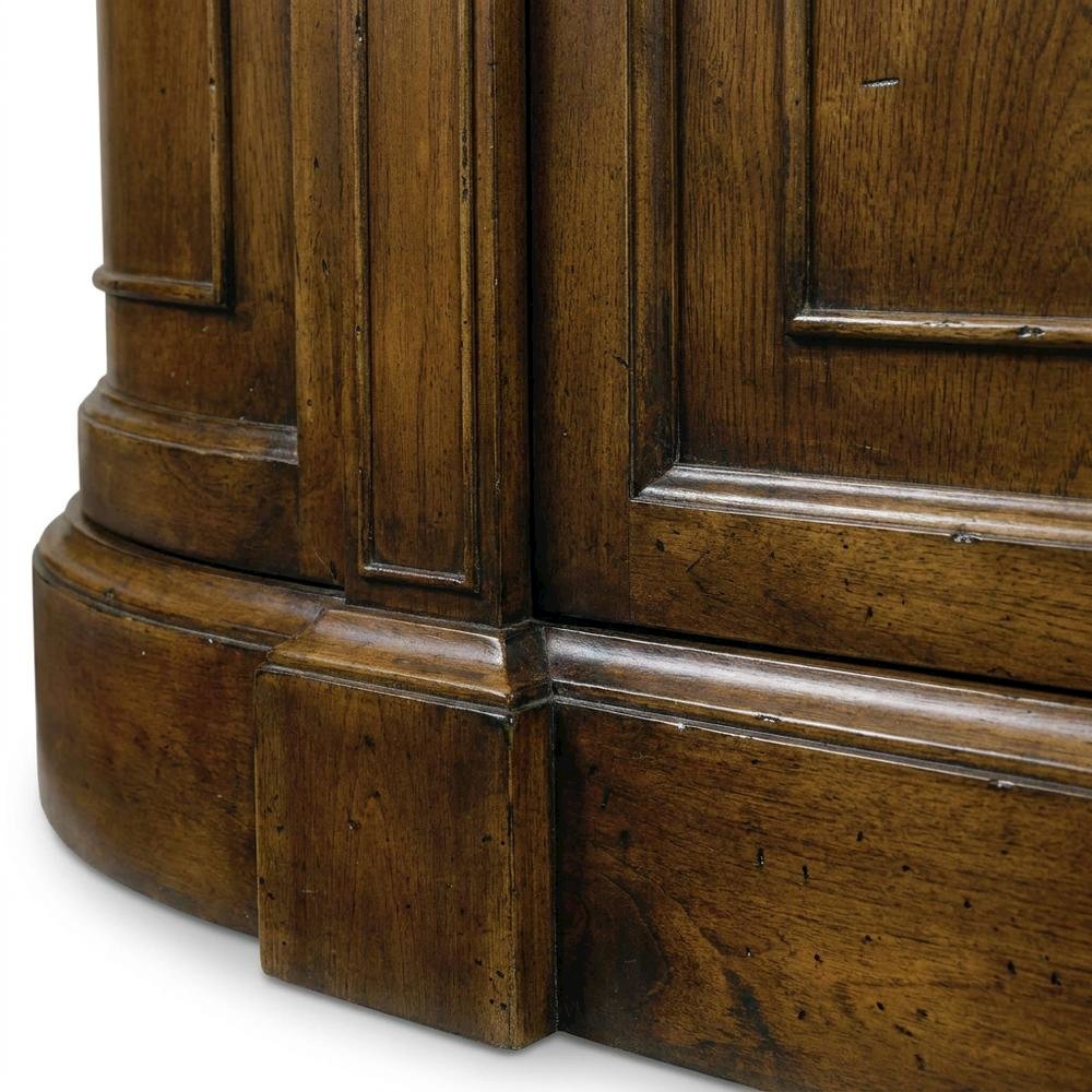 Pecky Pecan Veneer Sideboard, Rustic Sideboard Buffet Cabinet, Brown. Picture 7
