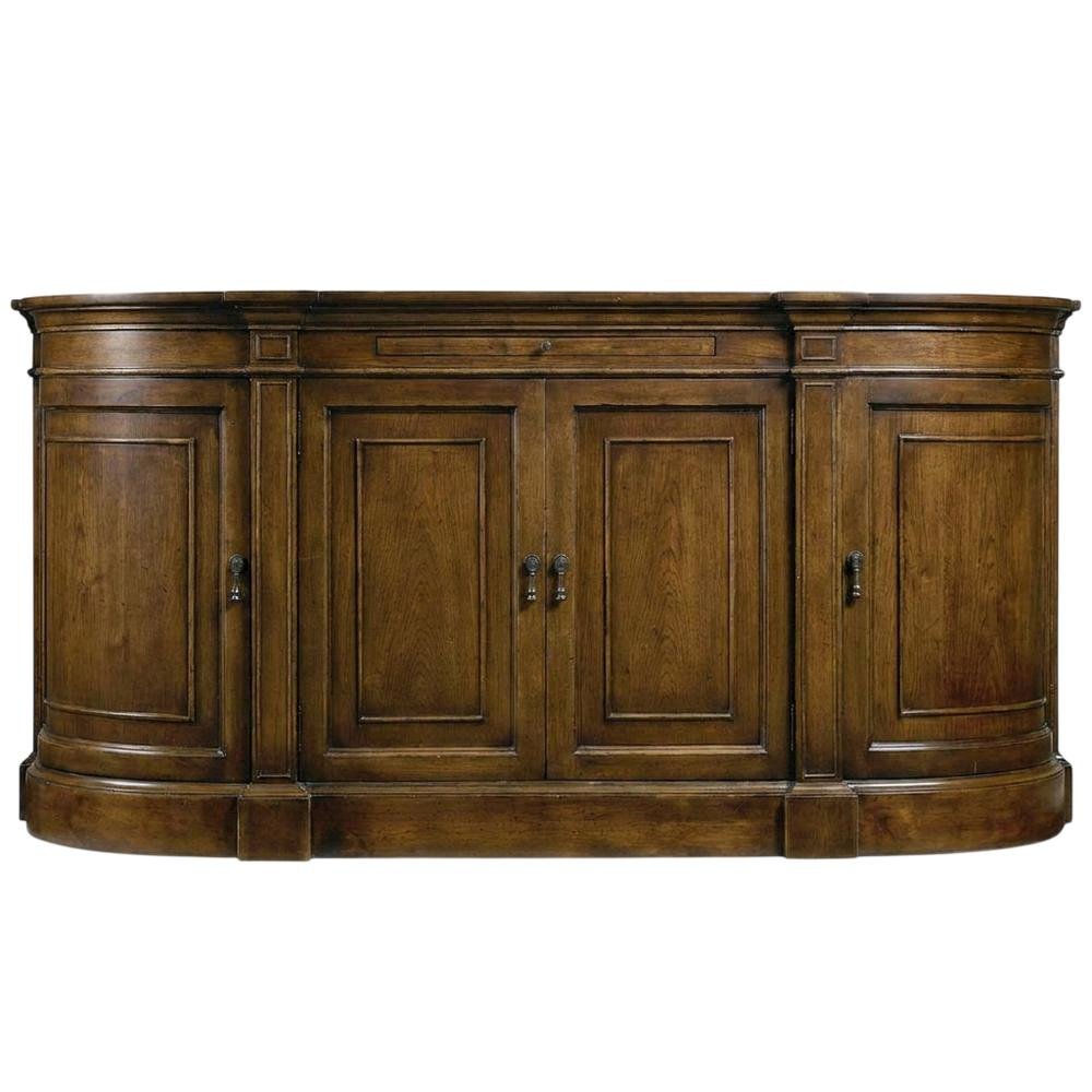 Pecky Pecan Veneer Sideboard, Rustic Sideboard Buffet Cabinet, Brown. Picture 1