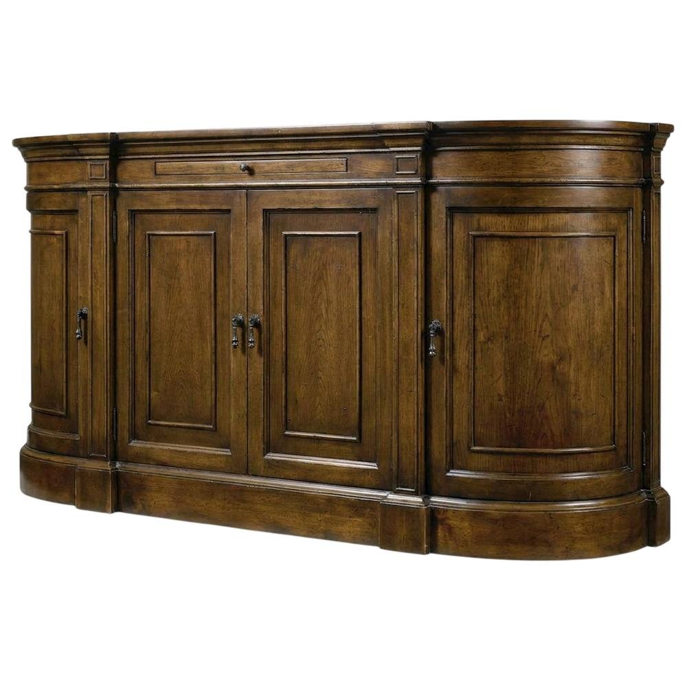 Pecky Pecan Veneer Sideboard, Rustic Sideboard Buffet Cabinet, Brown. Picture 4