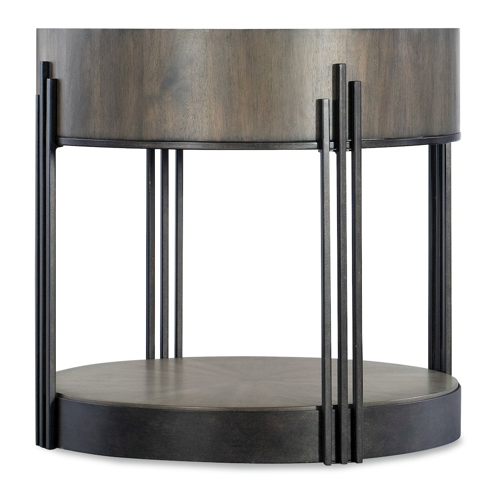 Hooker Furniture Commerce and Market Skyline Wood Side Table in Brown. Picture 1