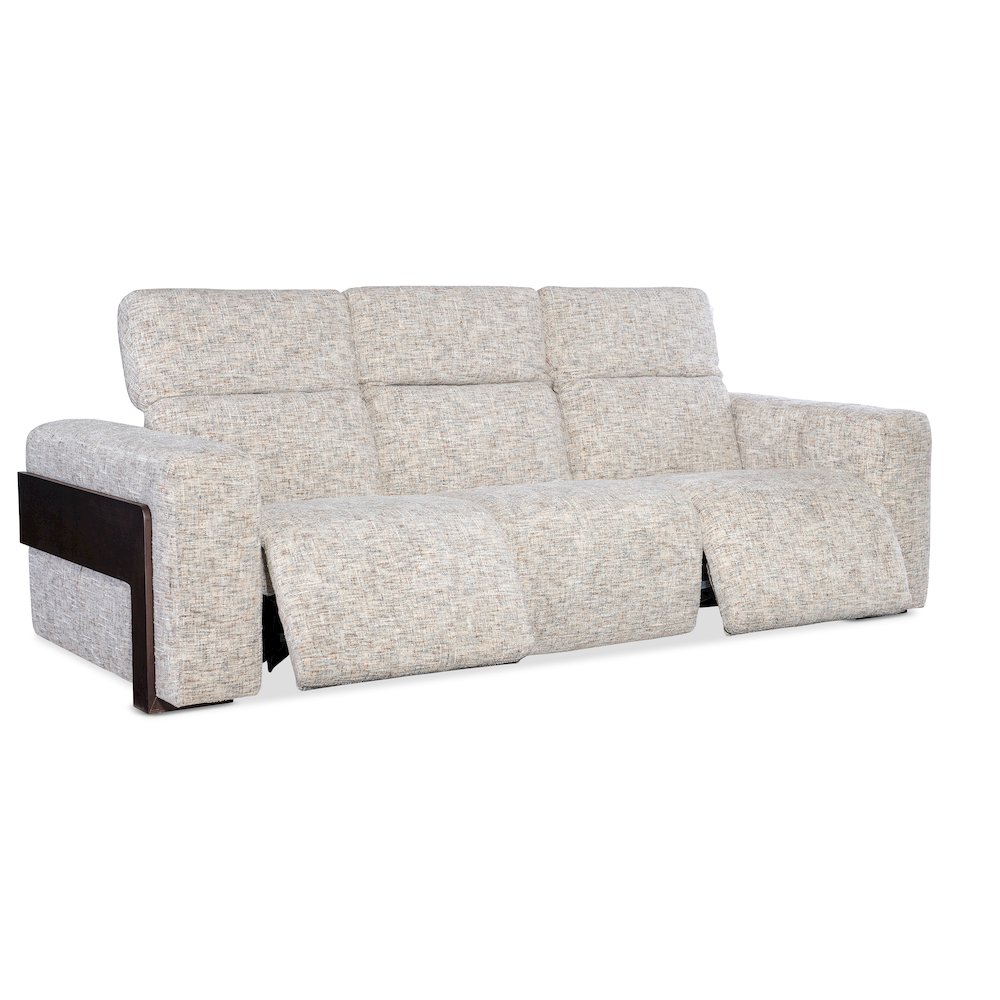 Atlas Power Sofa with Power Headrest with Cream Fabric by Hooker Furnishings. Picture 5