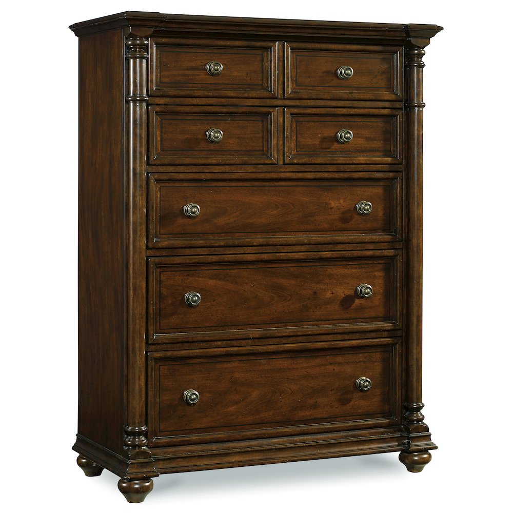 Hooker Furniture Leesburg 5 Drawer Chest in Mahogany. Picture 1