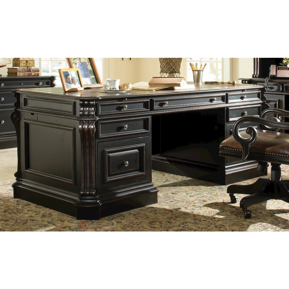Telluride 76'' Executive Desk withWood Panels. Picture 3
