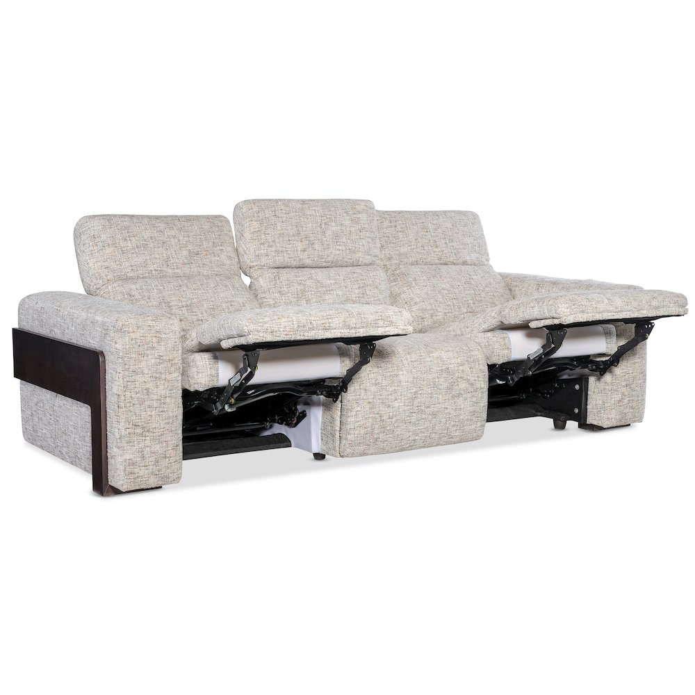Atlas Power Sofa with Power Headrest with Cream Fabric by Hooker Furnishings. Picture 4