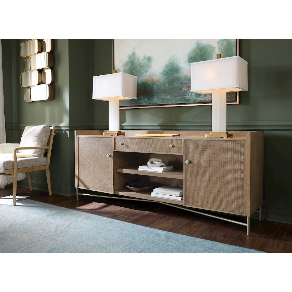 Sonnet Media Credenza in Medium Brown Wood by Hooker Furnishings. Picture 7