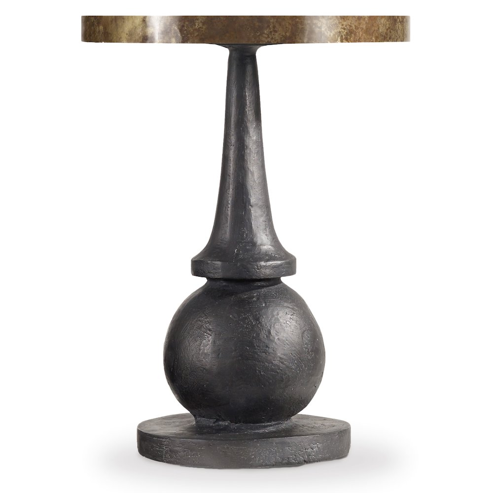 Hooker Furniture Curata Accent End Table in Black and Washed Brass. Picture 1