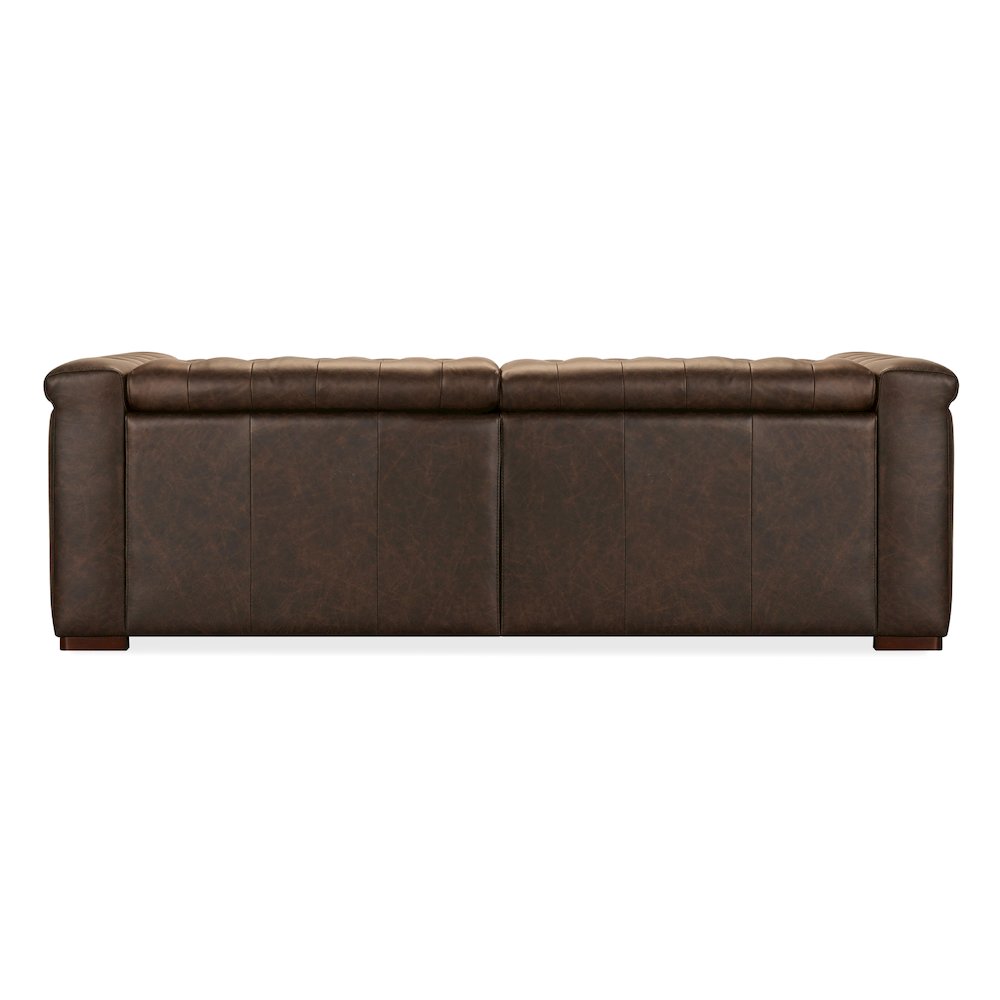 Savion Deux Brown Leather Sofa with Power Recliners and Power Headrests. Picture 3