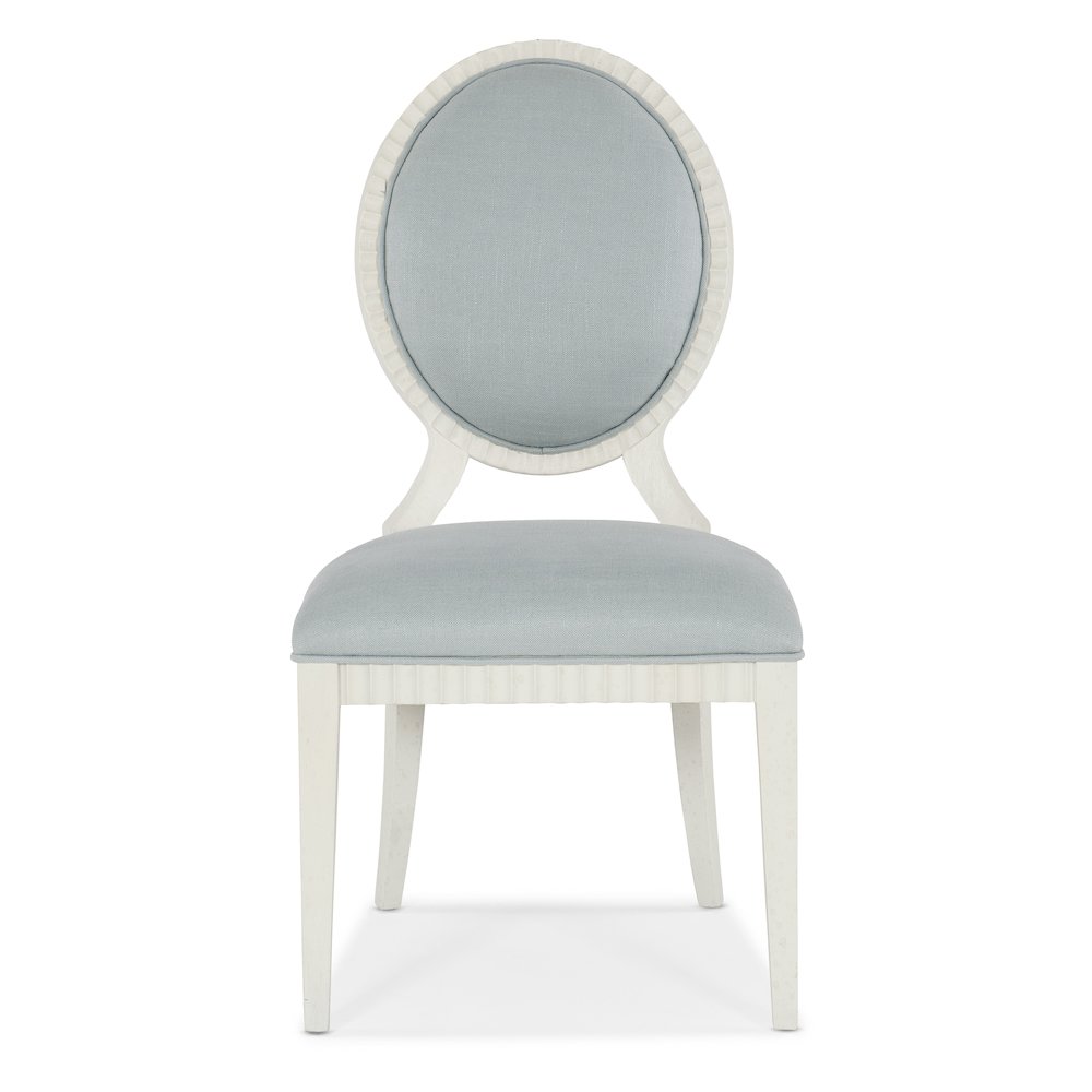Serenity Martinique Side Chair- in White Wood by Hooker Furniture. Picture 3