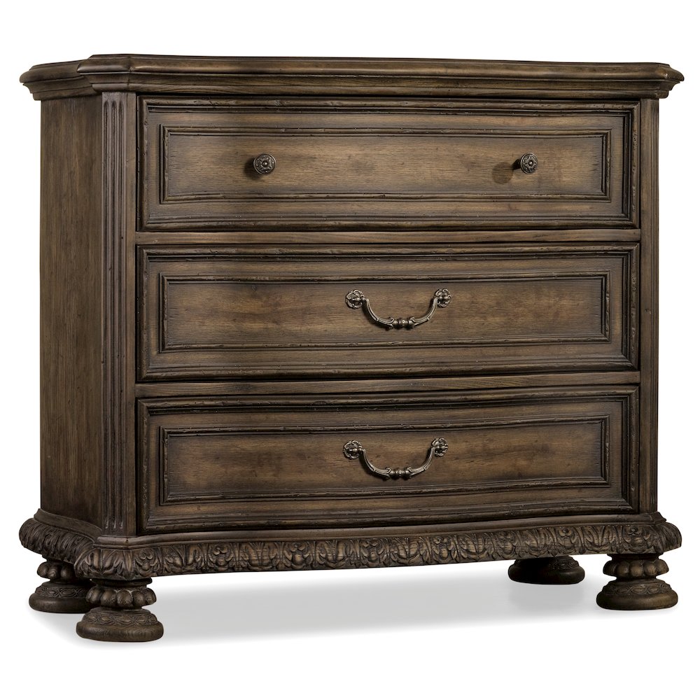 Hooker Furniture Rhapsody 3-Drawer Bachelor's Chest in Rustic Walnut. Picture 1
