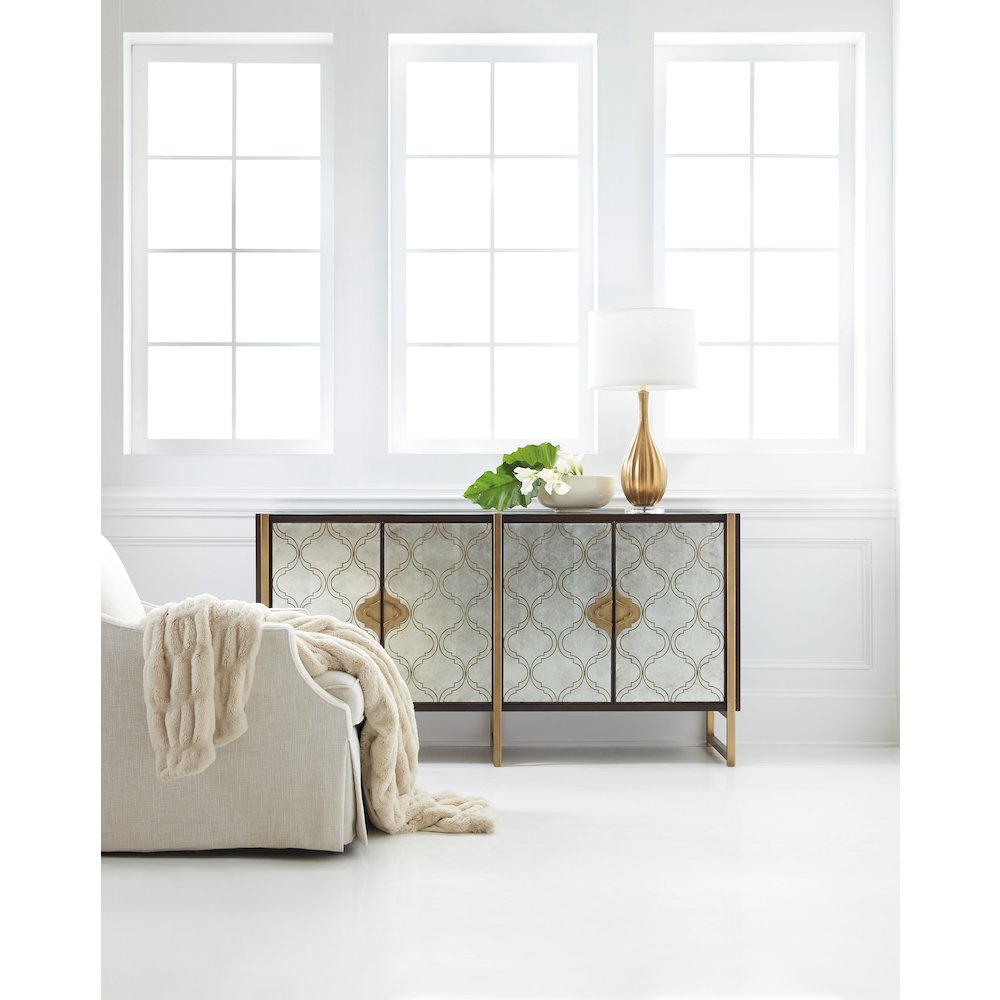 Hooker Furniture Melange Classic Media Credenza in Dark Wood. Picture 3