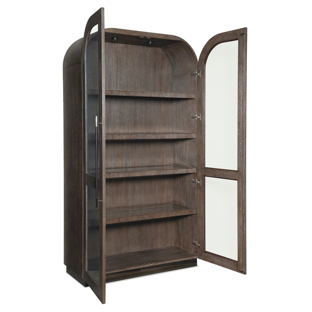 Modern Mood Wood-Framed Display Cabinet in Brown by Hooker Furniture. Picture 4