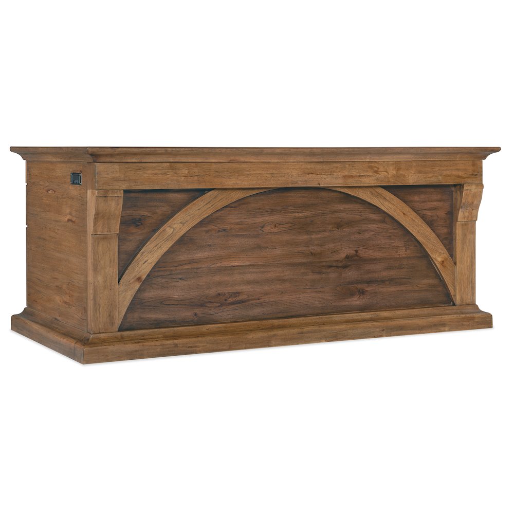 Hooker Furniture Big Sky Wood and Metal Executive Desk in Brown. Picture 2