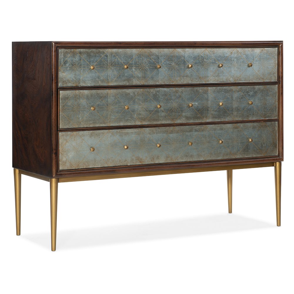 Hooker Furniture Living Room Melange Estrella Three Drawer Chest. Picture 1