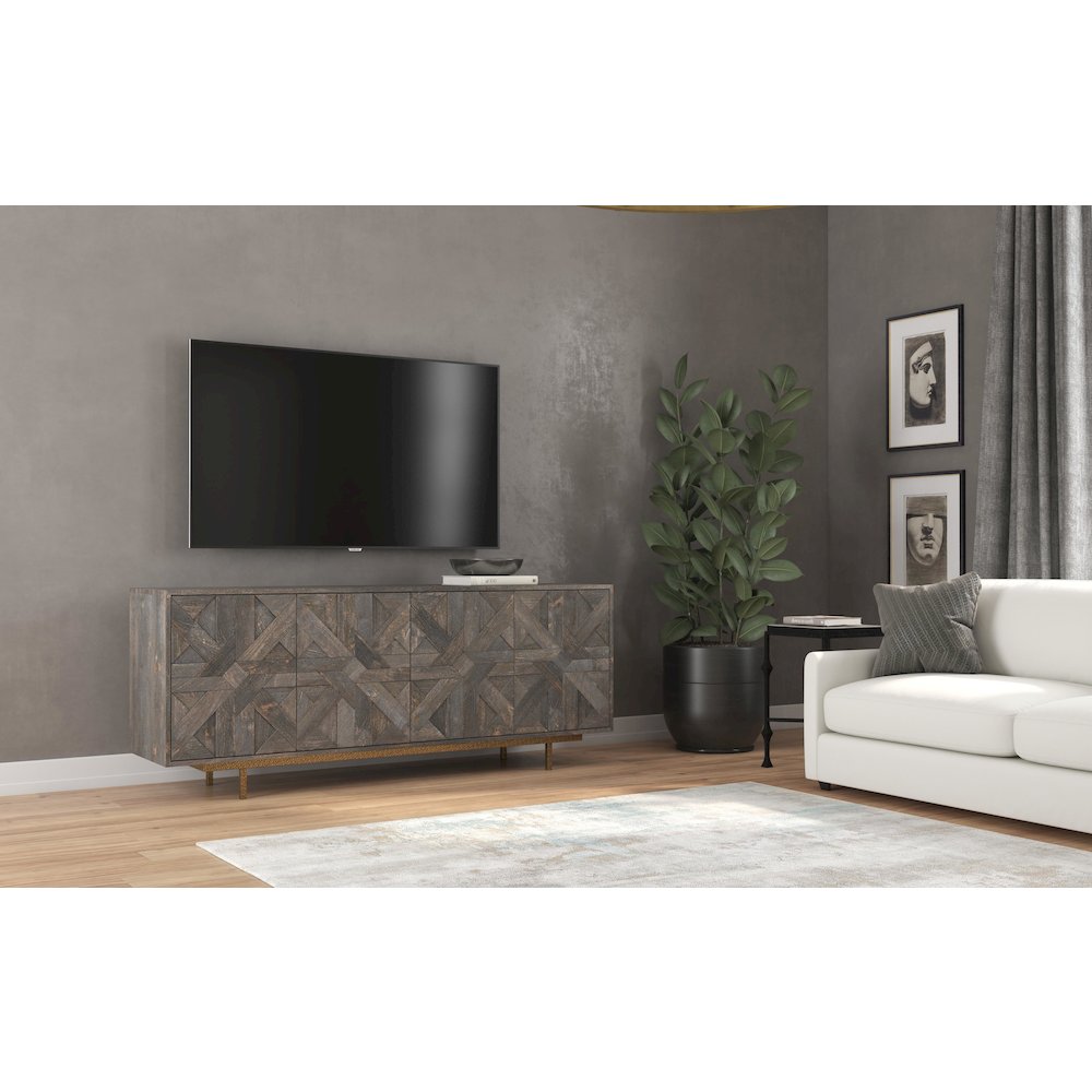Commerce & Market Layers Credenza in Brown Wood by Hooker Furniture. Picture 4