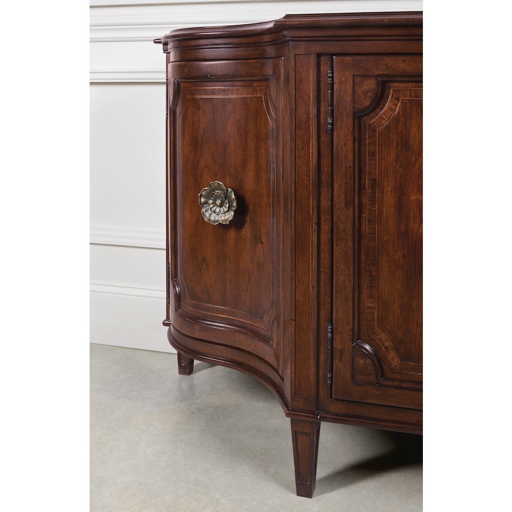 Charleston Four-Door Wood Buffet in Cherry Brown by Hooker Furniture. Picture 7