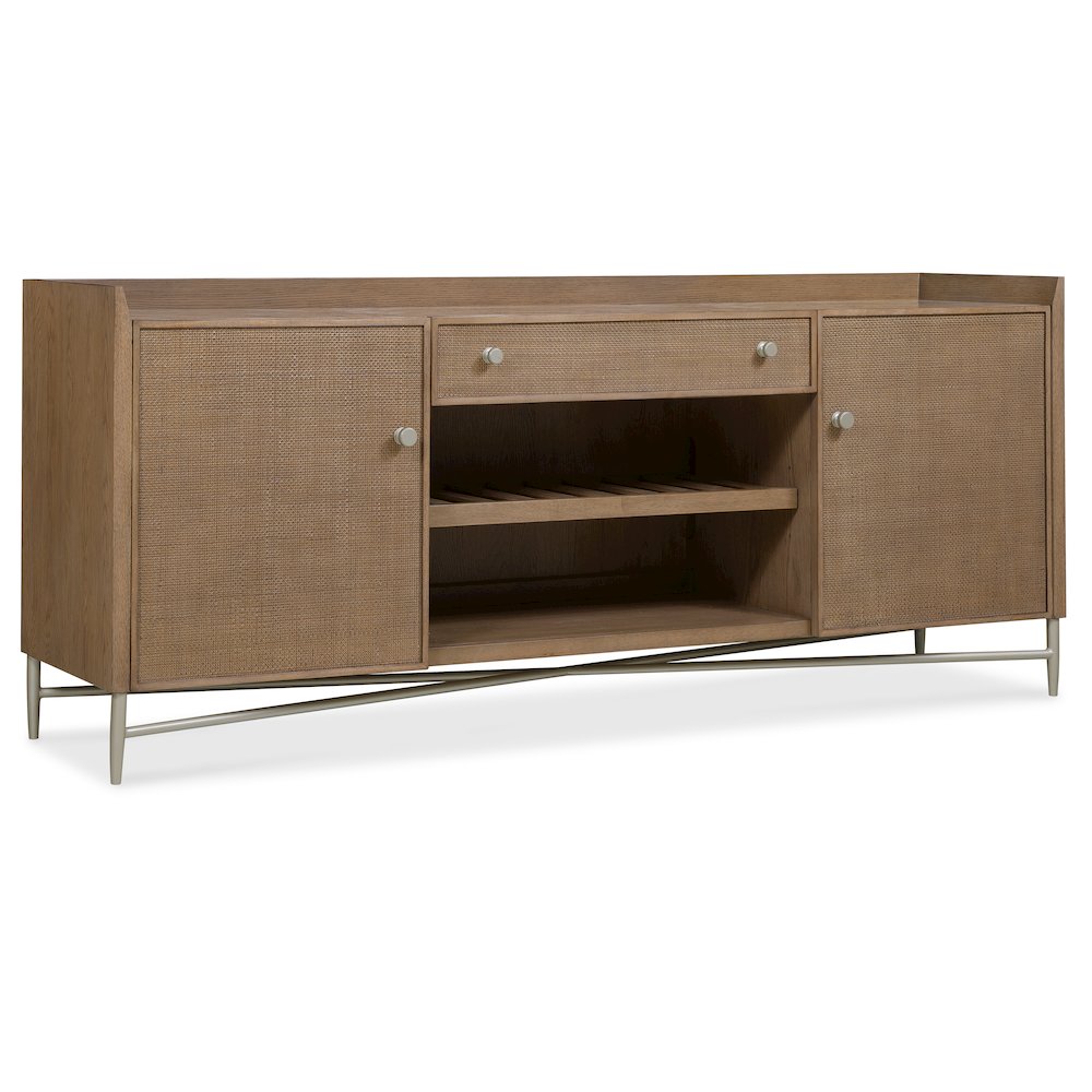 Sonnet Media Credenza in Medium Brown Wood by Hooker Furnishings. Picture 1