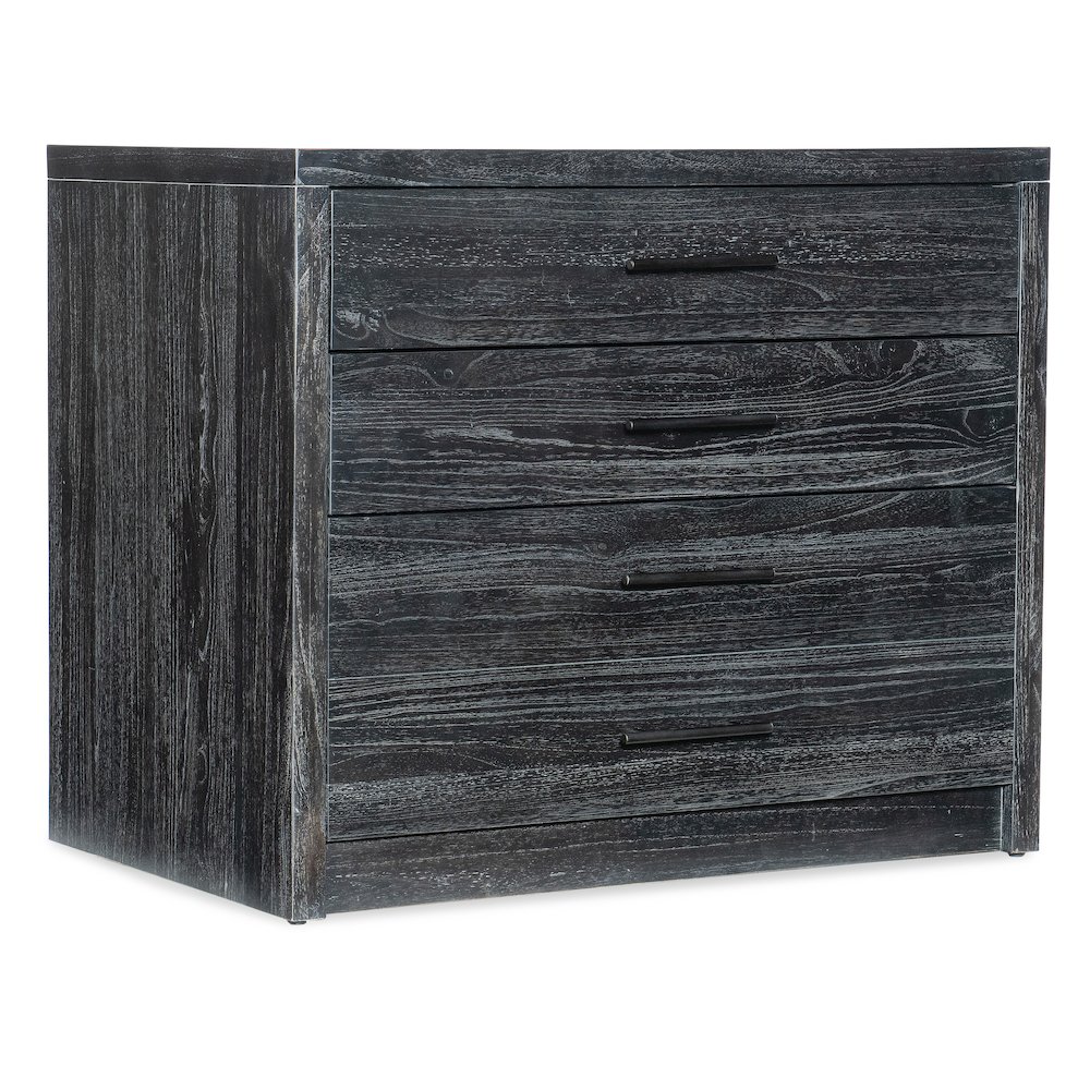 Commerce & Market Lateral File in Black Distressed Wood Finish by Hooker. Picture 1