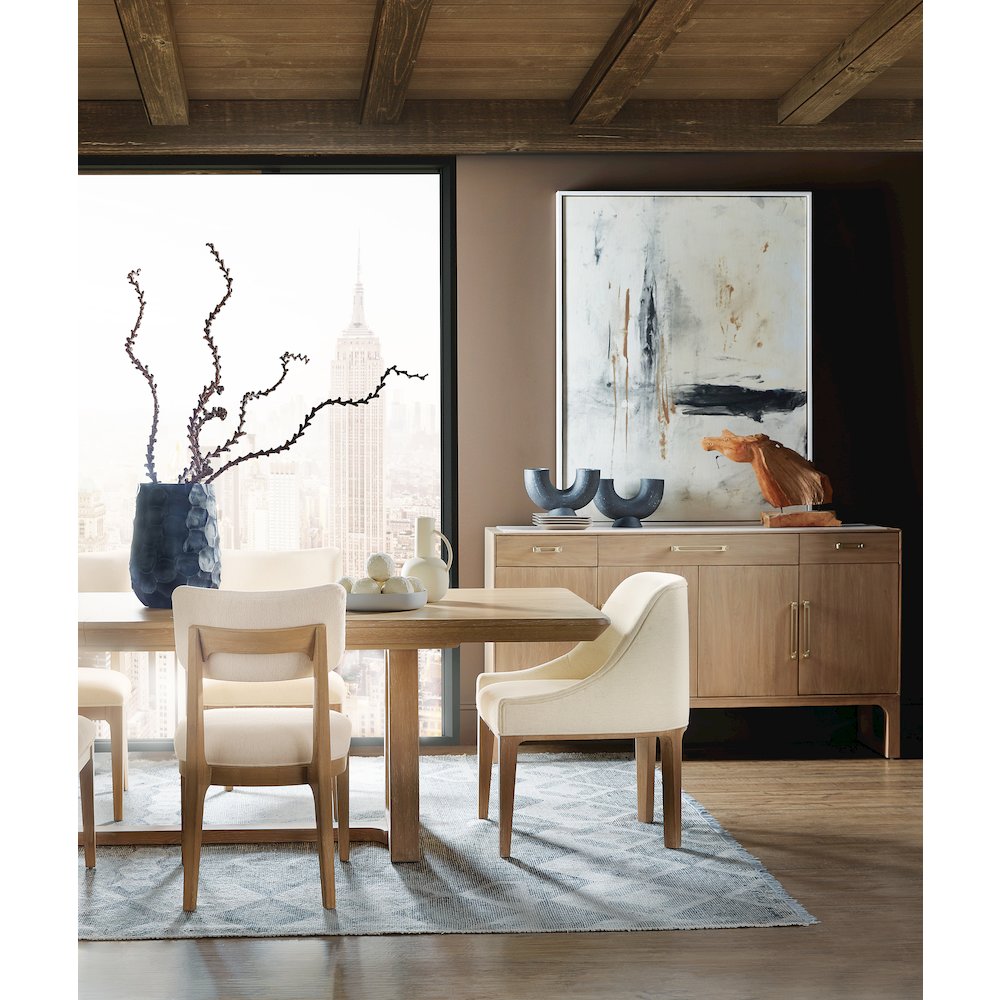 Banyon Bay Rectangle Dining Table w/ Two 20-in Leaves in Natural Wood by Hooker. Picture 9