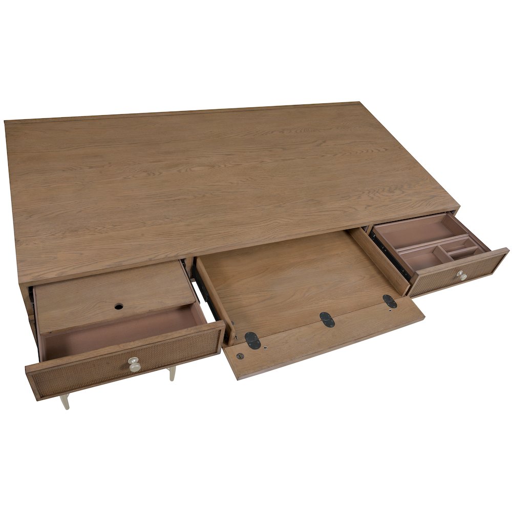 Sonnet Executive Desk in Medium Brown Wood by Hooker Furnishings. Picture 6
