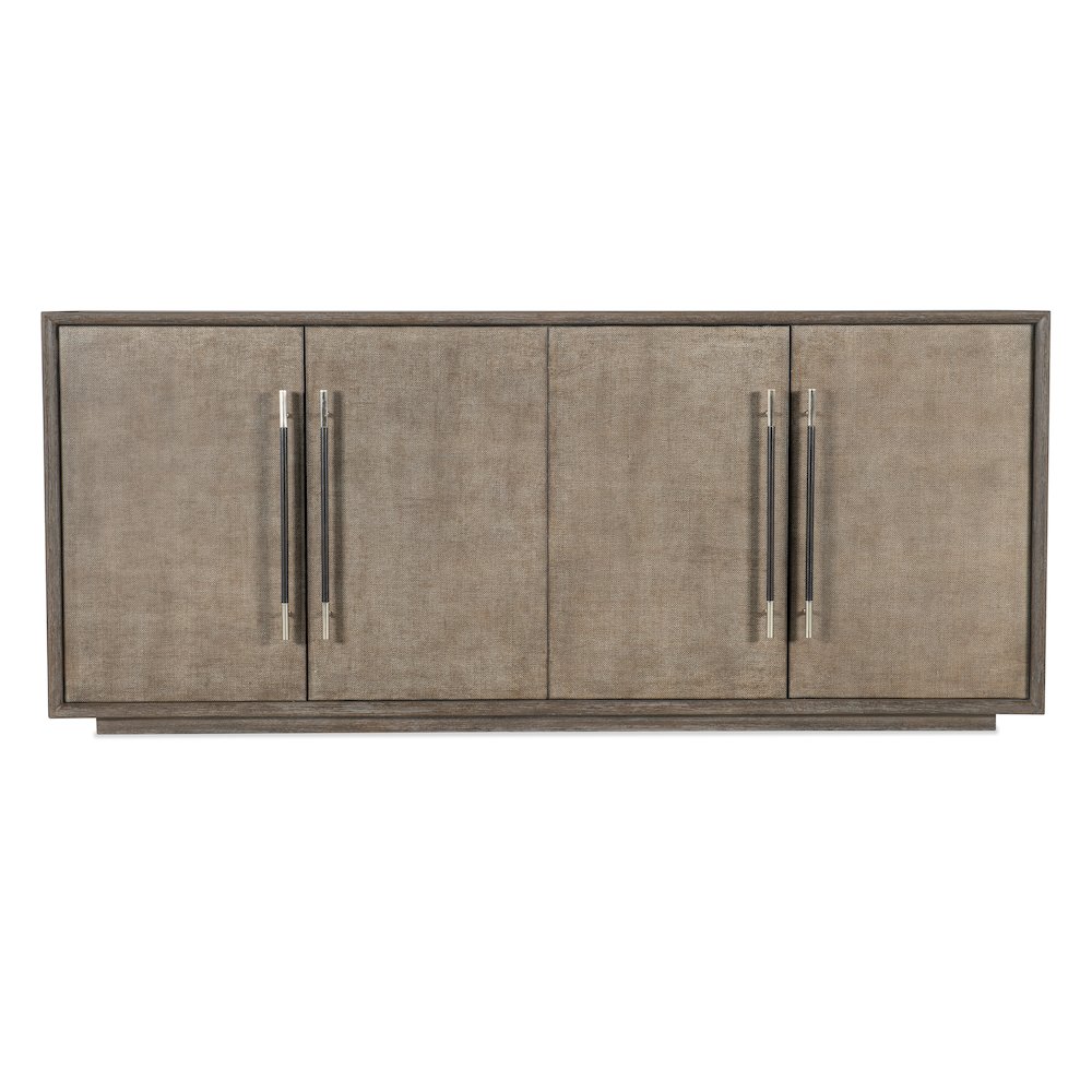 Modern Mood Wood Entertainment Console in Brown by Hooker Furniture. Picture 3