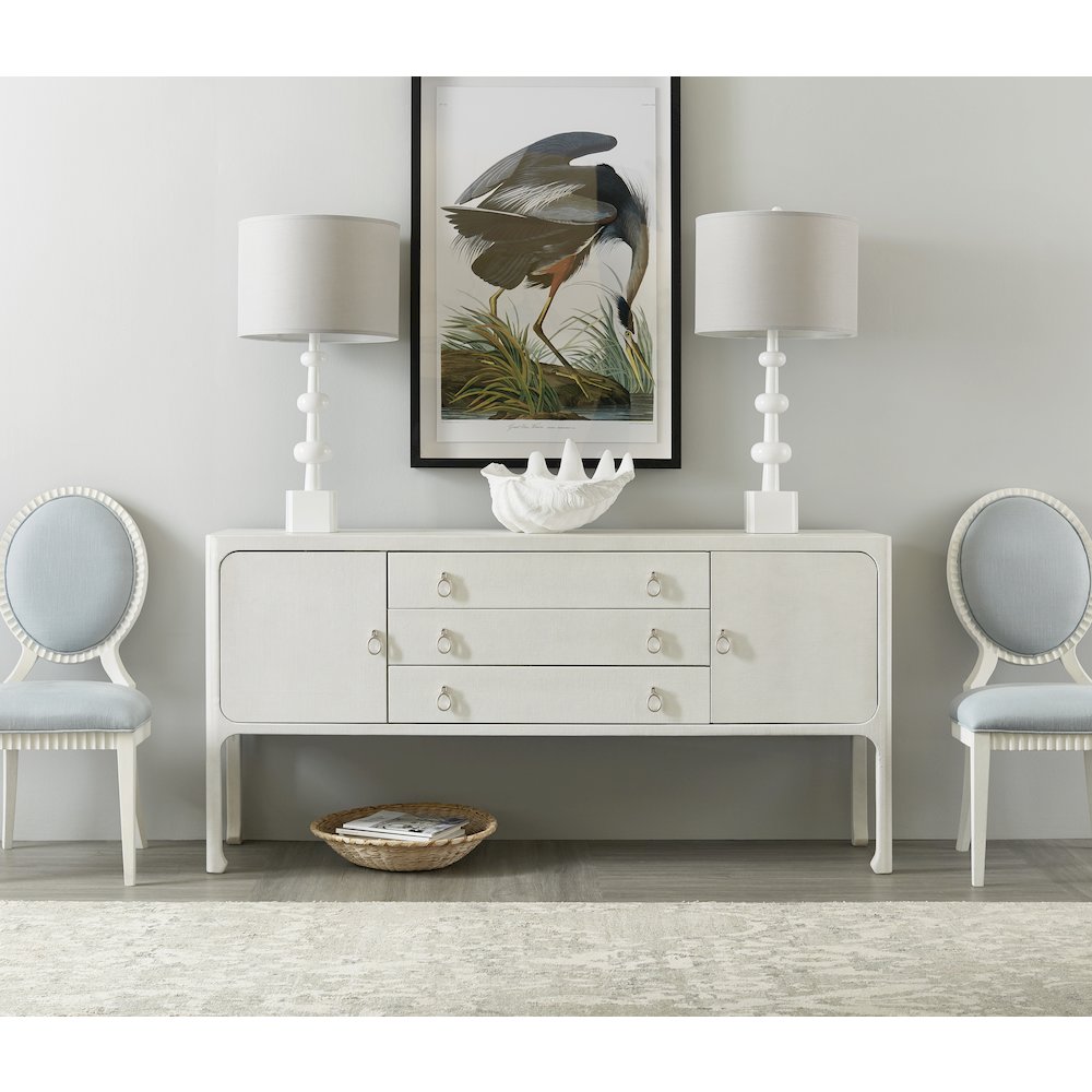 Serenity Martinique Side Chair- in White Wood by Hooker Furniture. Picture 6