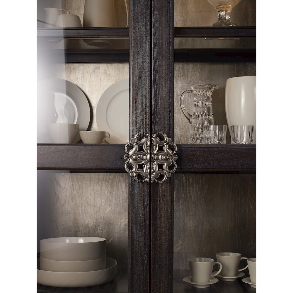 Sanctuary Glass Bunching Curio in Black Antiqued Oak Finish by Hooker Furniture. Picture 2