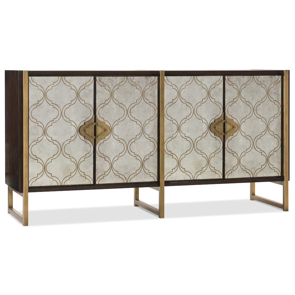 Hooker Furniture Melange Classic Media Credenza in Dark Wood. Picture 1