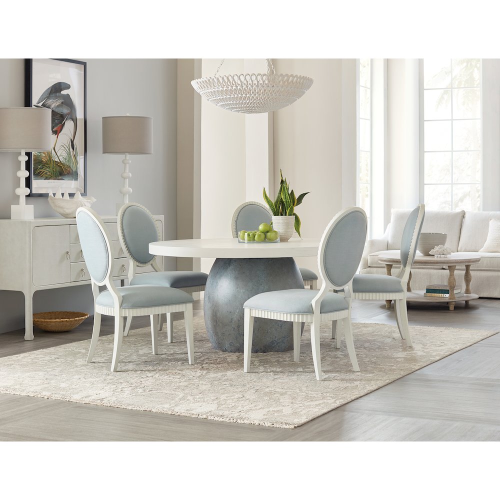 Serenity Martinique Side Chair- in White Wood by Hooker Furniture. Picture 9