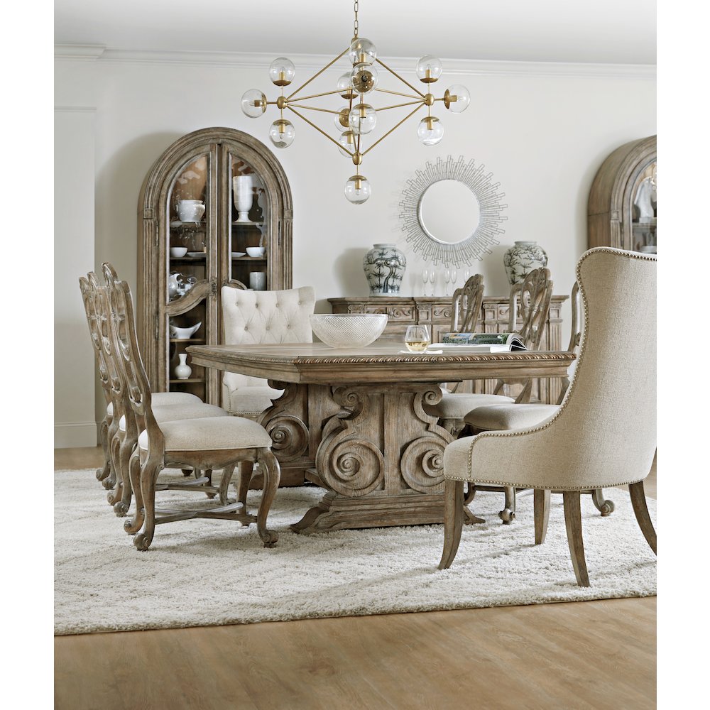 Hooker Furniture Dining Room Castella Wood Back Side Chair. Picture 3