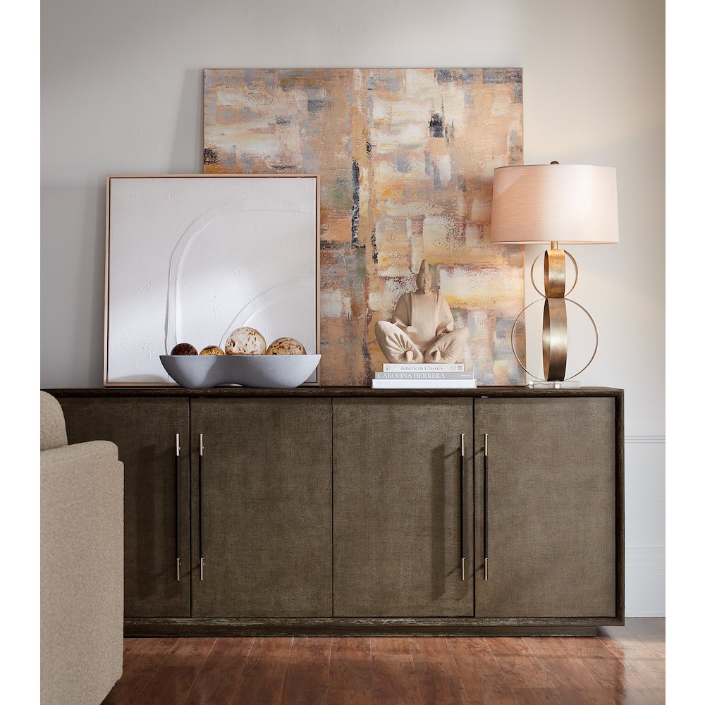 Modern Mood Wood Entertainment Console in Brown by Hooker Furniture. Picture 5