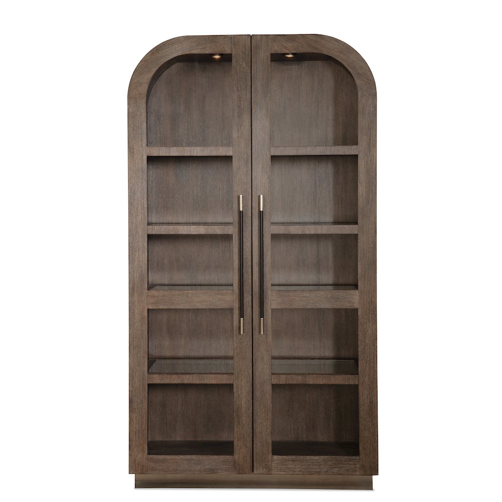 Modern Mood Wood-Framed Display Cabinet in Brown by Hooker Furniture. Picture 5