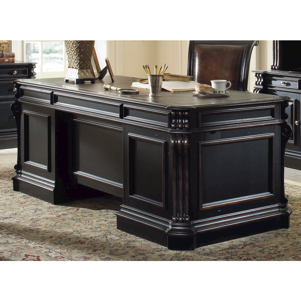 Telluride 76'' Executive Desk withWood Panels. Picture 1