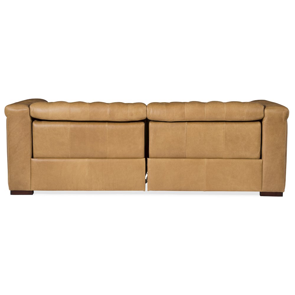 Savion Power Sofa w/ Power Headrest in Tan Leather by Hooker Furniture. Picture 2