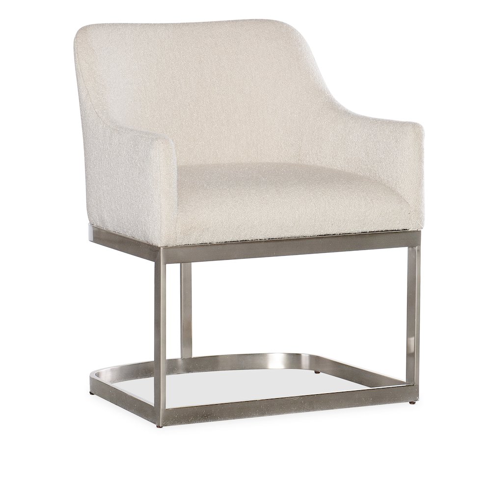 Modern Mood Upholstered Arm Chair w/ Metal Base in Pewter by Hooker Furniture. Picture 1