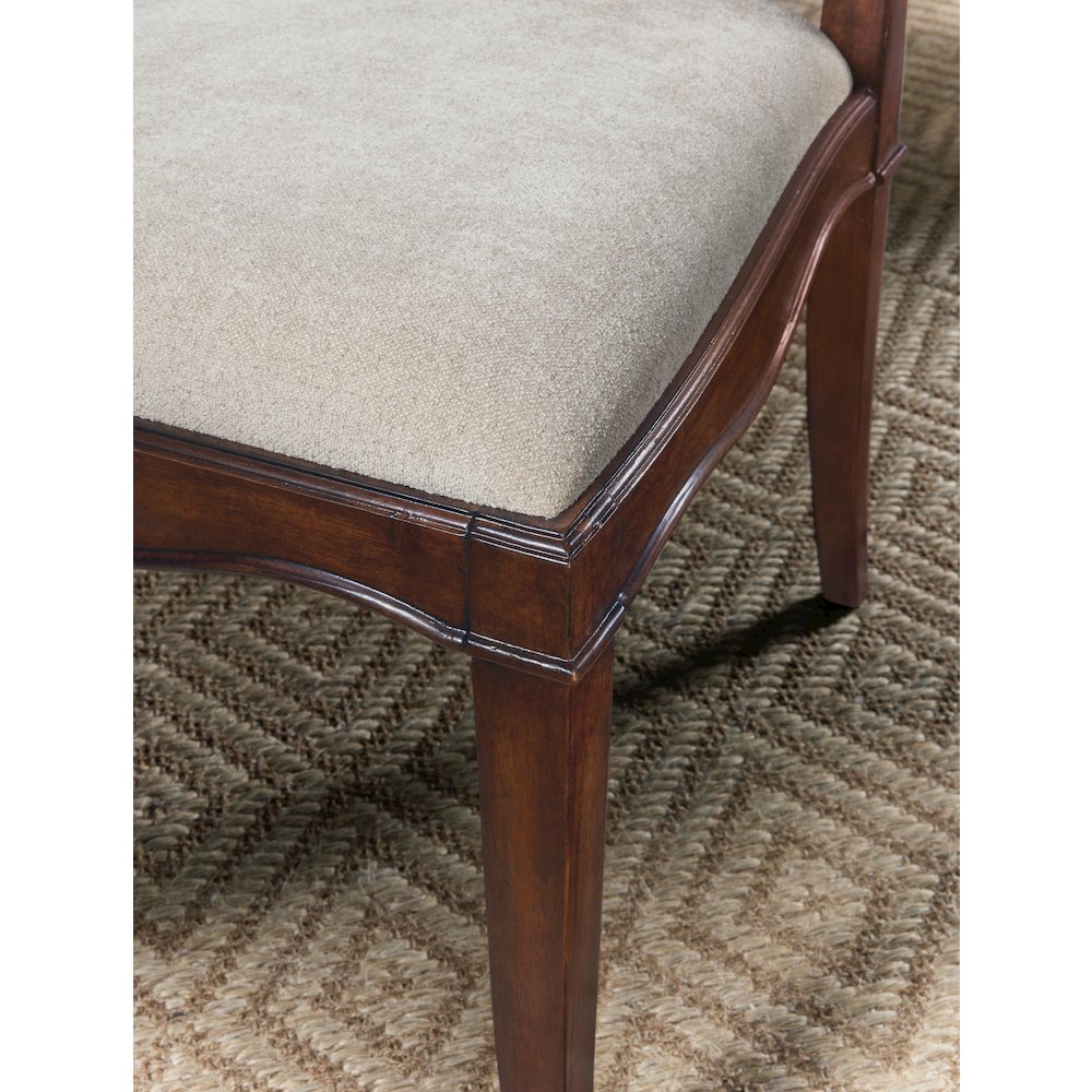 Hooker Furniture Charleston Fabric Upholstered Side Chair in Cherry Brown. Picture 4