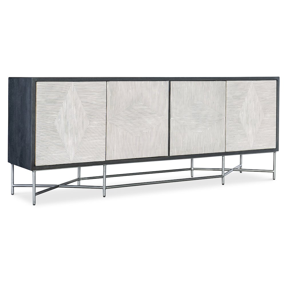 Hooker Furniture Commerce and Market Fine Lines Wood Credenza in White. Picture 1
