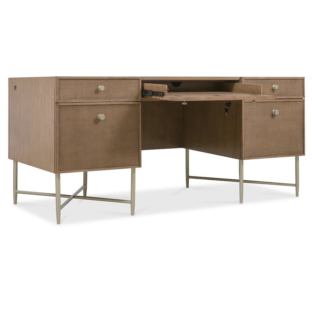 Sonnet Executive Desk in Medium Brown Wood by Hooker Furnishings. Picture 3