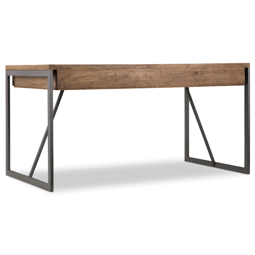 Hooker Furniture Writing Desk in Medium Wood and Gray. Picture 2