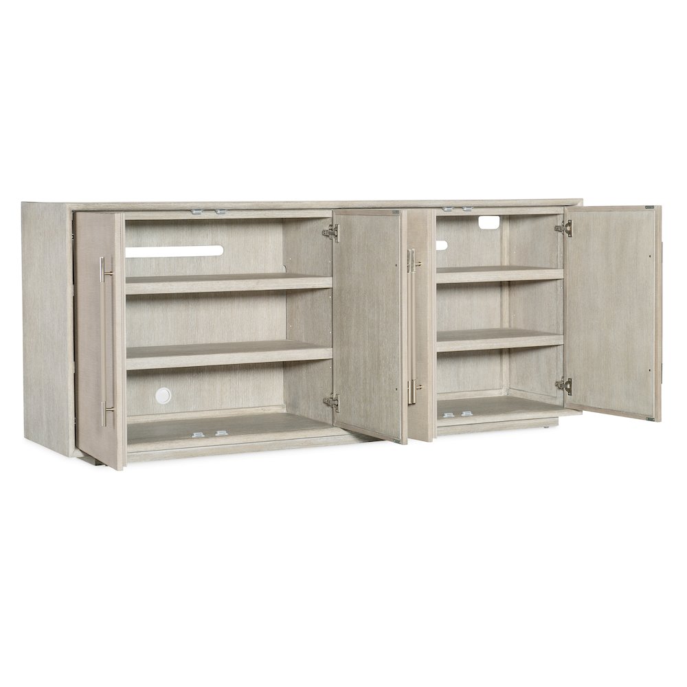 Modern Mood Wood Entertainment Console in Natural by Hooker Furniture. Picture 2
