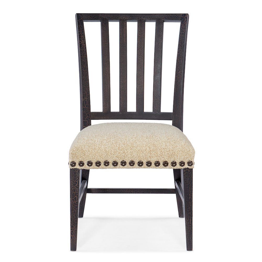 Hooker Furniture Big Sky Wood and Fabric Side Chair in Black. Picture 3