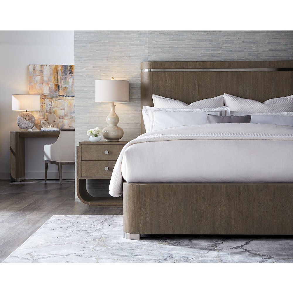 Modern Mood Two Drawer Wood Nightstand in Brown by Hooker Furniture. Picture 4